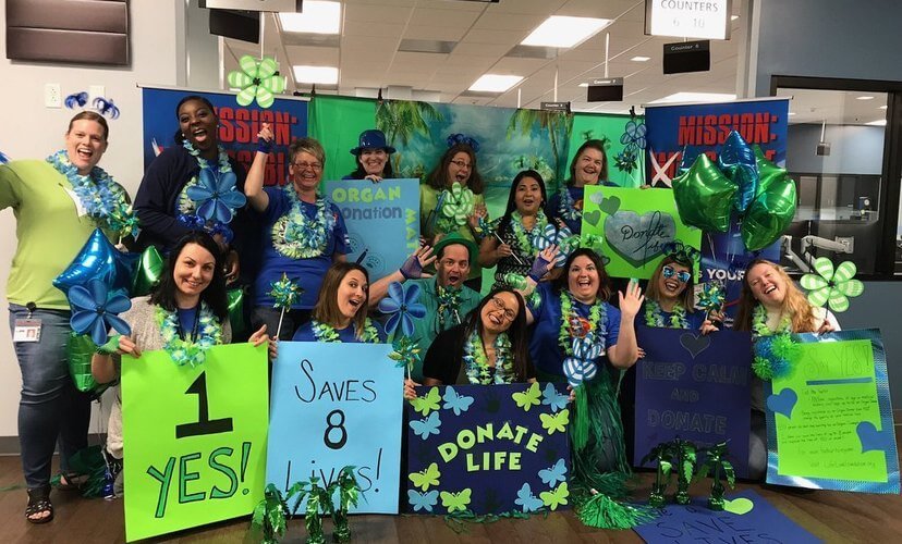 A license office in Florida won Donate Life America's Blue and Green Day contest for DMVs.