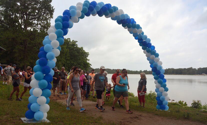 About 130 people attended the first Inspired by Life Ride Run Walk at Craighead Forest Park in Jonesboro, Arkansas.