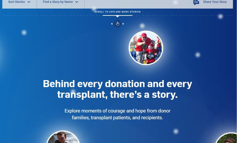Share your story about donation with us on our Stories page!