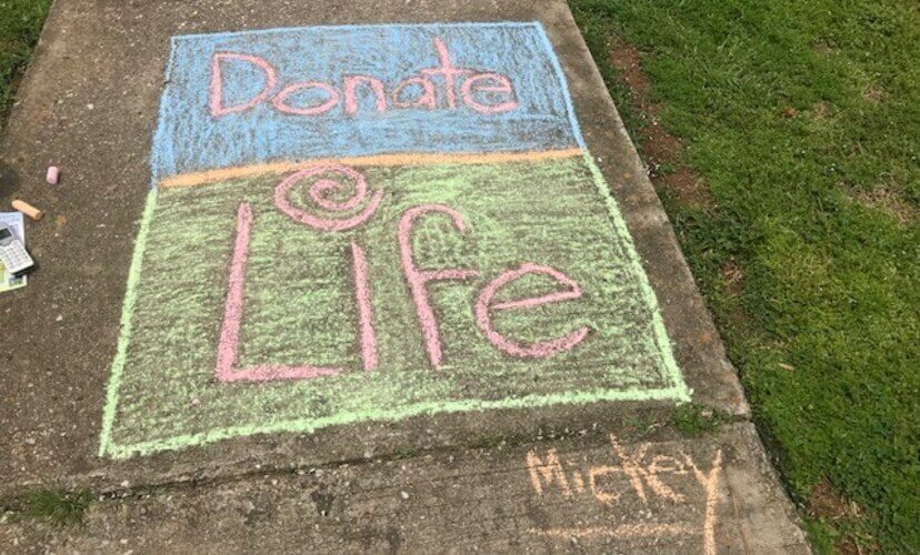 Donate Life chalk contest