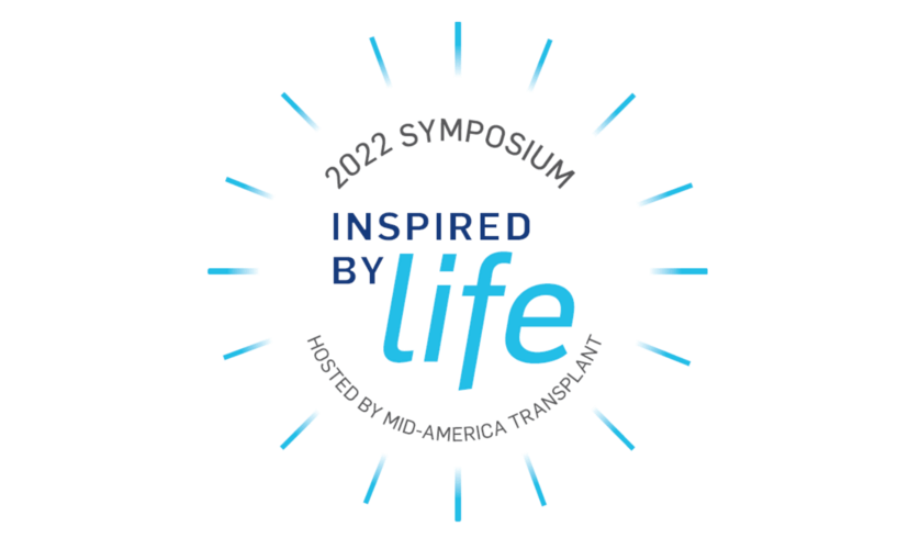 2022 Inspired by Life Symposium logo. Hosted by Mid-America Transplant.