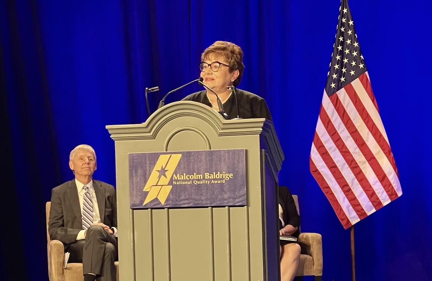President and CEO Diane Brockmeier makes her acceptance speech