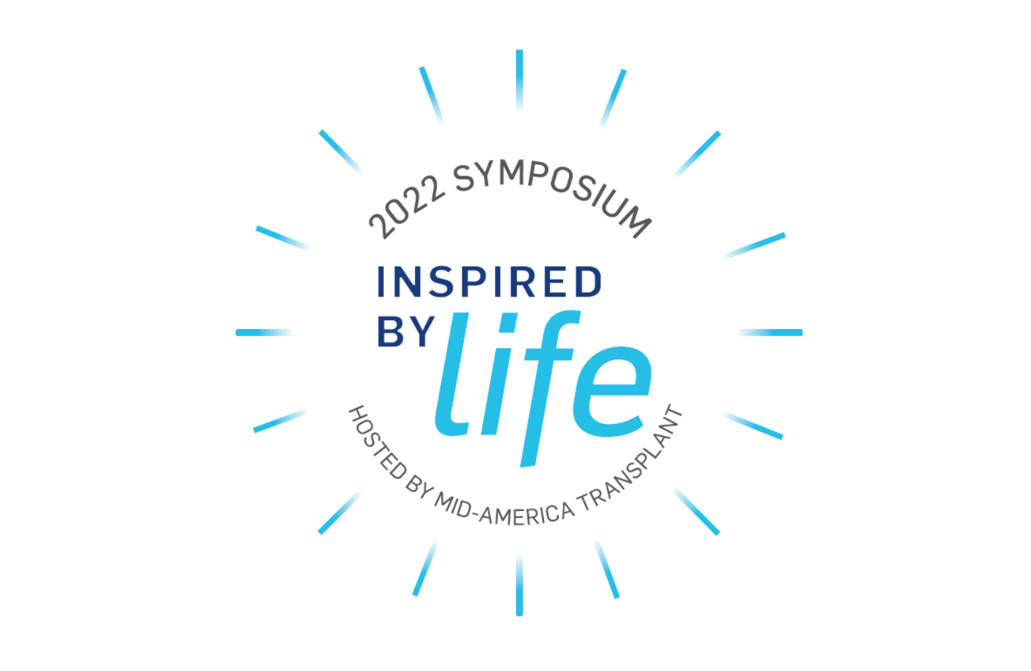 2022 Inspired by Life Symposium logo. Hosted by Mid-America Transplant.