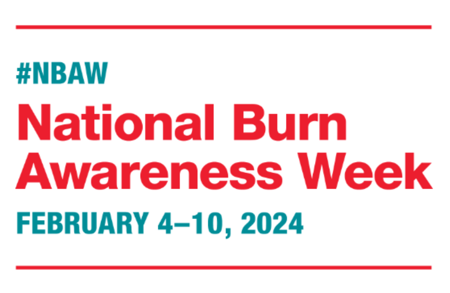 Text: #NBAW National Burn Awareness Week